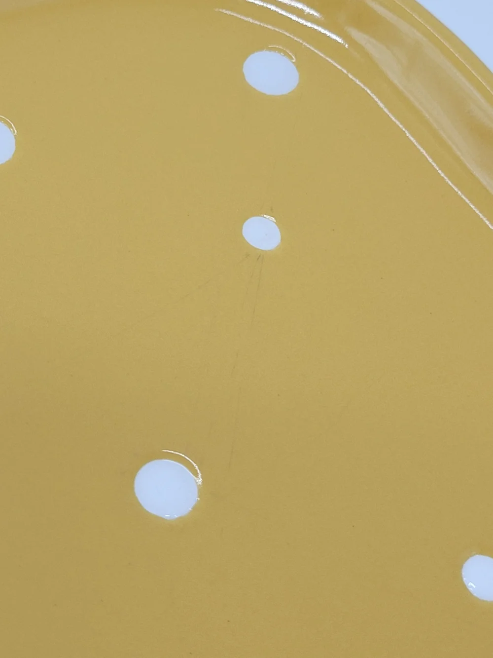Temp-tations By Tara Snack Plate Set Of 2 Yellow Polka Dot Design Classic